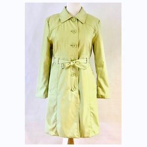 Nine West Lime Green Trench Coat